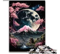 JigsawPuzzle 1000 Pieces for Adults Cherry Blossoms Mount Fuji Difficult Puzzles for Adults Interactive Family Game, DIY Home Decor, Challenging Brain Teaser Gift (Size 26x38cm)