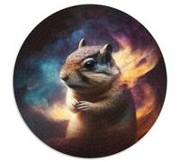 JigsawPuzzle 1000 Pieces for Adults Chipmunk Round Cardboard Puzzles for Family Fun Perfect for Holidays,Interactive Game Nights (Size 67.5x67.5cm)