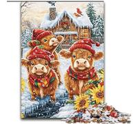 JigsawPuzzle 1000 Pieces for Adults Christmas Yak Jigsaw Home Activity for Holidays, Birthdays, And Family Game Nights 50X75CM