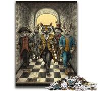 JigsawPuzzle 1000 Pieces for Adults Circus Animals Help The Brain Exercise Addictive Toys to Cultivate Patience Suitable for Couples 50x75cm