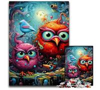JigsawPuzzle 1000 Pieces for Adults Color Bird Wooden Jigsaw Ideal for Lover, Perfect Christmas, New Year, Valentine's Gift 50x75CM/19.68x29.52inch