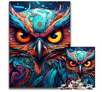 JigsawPuzzle 1000 Pieces for Adults Color Owl cardboard Jigsaw Ideal for Lover, Perfect Christmas, New Year, Valentine's Gift 26X38CM/10.23x14.96inch