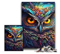 JigsawPuzzle 1000 Pieces for Adults Color Owl cardboard Jigsaw Puzzles 26x38 cm Perfect for Halloween, Christmas, Birthday Gift