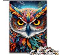 JigsawPuzzle 1000 Pieces for Adults Color Owl Difficult Puzzles for Adults Ideal for Lover, Perfect Christmas, New Year, Valentine's Gift size : 50x75cm