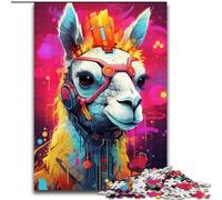 JigsawPuzzle 1000 Pieces for Adults Colorful Alpacas Jigsaw Made of cardboard, Challenging Brain Teaser for Teenagers, Family Fun, DIY Home Decor Gift 1000pcs(26x38cm)