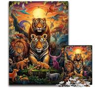 JigsawPuzzle 1000 Pieces for Adults Colorful Art Animal World Wooden Jigsaw Ideal for Lover, Perfect Christmas, New Year, Valentine's Gift 50x75CM/19.68x29.52inch