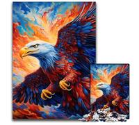 JigsawPuzzle 1000 Pieces for Adults Colorful Art Eagle cardboard Jigsaw Puzzles for Adults Perfect for Family Fun on Christmas, Thanksgiving, Birthdays & Easter 26X38CM/10.23x14.96inch