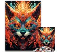 JigsawPuzzle 1000 Pieces for Adults Colorful Art Fox cardboard Jigsaw Puzzles Ideal DIY Decor & Brain Teaser Gift 26X38CM/10.23x14.96inch