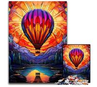 JigsawPuzzle 1000 Pieces for Adults Colorful Art Hot Air Balloon cardboard Jigsaw Ideal for Lover, Perfect Christmas, New Year, Valentine's Gift 26X38CM/10.23x14.96inch