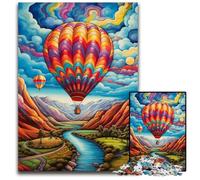 JigsawPuzzle 1000 Pieces for Adults Colorful Art Hot Air Balloon cardboard Jigsaw Puzzles Ideal DIY Decor & Brain Teaser Gift 26X38CM/10.23x14.96inch