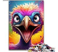 JigsawPuzzle 1000 Pieces for Adults Colorful Art Ostrich Difficult Puzzles for Adults size 50x75cm Challenging DIY Brain Teaser, Perfect Family Game Or Decorative Gift