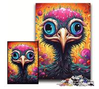 JigsawPuzzle 1000 Pieces for Adults Colorful Art Ostrich Jigsaw Puzzles for Adults Size 50x75cm Brain Challenge Gift, Educational Activity for Teenagers
