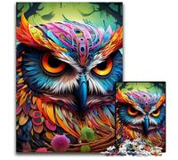 JigsawPuzzle 1000 Pieces for Adults Colorful Art Owl cardboard Jigsaw Ideal for Lover, Perfect Christmas, New Year, Valentine's Gift 26X38CM/10.23x14.96inch