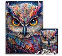 JigsawPuzzle 1000 Pieces for Adults Colorful Art Owl Jigsaw Puzzles for Adults Adult Game Gift Family Interactive Game Brain Challenge Gift 26X38CM/10.23x14.96inch