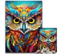 JigsawPuzzle 1000 Pieces for Adults Colorful Art Owl Jigsaw Puzzles for Adults Adult Game Gift Family Interactive Game Brain Challenge Gift 50x75CM/19.68x29.52inch