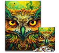 JigsawPuzzle 1000 Pieces for Adults Colorful Art Owl Wooden Jigsaw Ideal for Lover, Perfect Christmas, New Year, Valentine's Gift 50x75CM/19.68x29.52inch