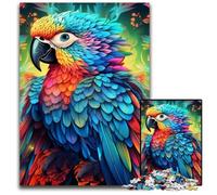 JigsawPuzzle 1000 Pieces for Adults Colorful Art Parrot Wooden Jigsaw Puzzles for Adults Perfect for Family Fun on Christmas, Thanksgiving, Birthdays & Easter 50x75CM/19.68x29.52inch