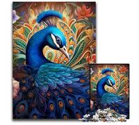 JigsawPuzzle 1000 Pieces for Adults Colorful Art Peacock cardboard Jigsaw Challenging DIY Brain Teaser, Perfect Family Game Or Decorative Gift 26X38CM/10.23x14.96inch