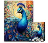 JigsawPuzzle 1000 Pieces for Adults Colorful Art Peacock cardboard Jigsaw Ideal for Lover, Perfect Christmas, New Year, Valentine's Gift 26X38CM/10.23x14.96inch