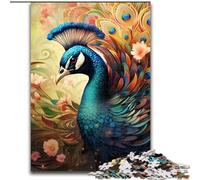 JigsawPuzzle 1000 Pieces for Adults Colorful Art Peacock Jigsaw Puzzles for Adults 1000 Piece DIY Home Decor Brain Teaser Game for Teenagers (Size 50x75 cm)