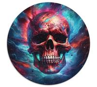 JigsawPuzzle 1000 Pieces for Adults Colorful Art Skull 1000-Piece Jigsaw Puzzle for Home Decor & Holiday Fun 67.5x67.5 cm