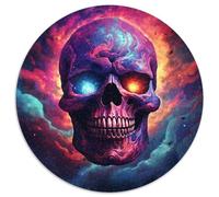 JigsawPuzzle 1000 Pieces for Adults Colorful Art Skull Impossible Jigsaw Puzzles for Adults for Birthdays And Holidays 67.5x67.5cm