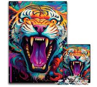 JigsawPuzzle 1000 Pieces for Adults Colorful Art Tiger Jigsaw Puzzles for Adults Adult Game Gift Family Interactive Game Brain Challenge Gift 50x75CM/19.68x29.52inch