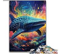 JigsawPuzzle 1000 Pieces for Adults Colorful Art Whale Shark Jigsaw Puzzles for Adults 1000 Piece DIY Home Decor Brain Teaser Game for Teenagers (Size 26x38 cm)