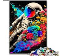JigsawPuzzle 1000 Pieces for Adults Colorful Astronaut Made of Wood, for Ages 14+ 50x75cm Brain Teaser Game for Teenagers, Perfect