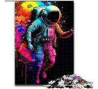 JigsawPuzzle 1000 Pieces for Adults Colorful Astronaut Made of Wood, for Ages 14+ 50x75cm Family Fun Craft, Perfect for Birthdays, Holidays