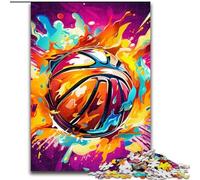 JigsawPuzzle 1000 Pieces for Adults Colorful Basketball 1000-Piece Jigsaw Puzzle Adult & Family Activity, DIY Home Decor Gift (Size 26x38 cm)