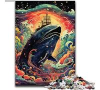 JigsawPuzzle 1000 Pieces for Adults Colorful Blue Whale Puzzle Home Activity for Holidays, Birthdays, And Family Game Nights (size : 26x38cm)