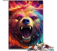 JigsawPuzzle 1000 Pieces for Adults Colorful Brown Bear Difficult Puzzles for Adults size50x75cm Perfect for Teenagers, Family Bonding, Brain Teaser & DIY Home Decor Gift