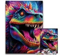 JigsawPuzzle 1000 Pieces for Adults Colorful Dinosaur cardboard Jigsaw Challenging DIY Brain Teaser, Perfect Family Game Or Decorative Gift 26X38CM/10.23x14.96inch