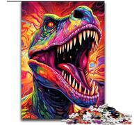 JigsawPuzzle 1000 Pieces for Adults Colorful Dinosaur Jigsaw Puzzles for Adults 26x38cm Brain Challenge Gift, Educational Activity for Teenagers