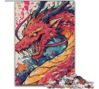 JigsawPuzzle 1000 Pieces for Adults Colorful Dragon, Learning Educational Toys Unique Birthday And Gifts for Age 14+ (Size 26x38cm)