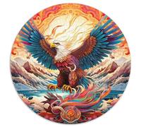 JigsawPuzzle 1000 Pieces for Adults Colorful Eagle Puzzle 1000 Pieces Jigsaw Perfect for Family Fun on Christmas,Thanksgiving,Birthdays & Easter (67.5x67.5cm)