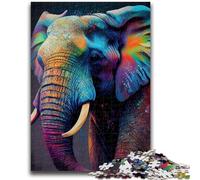 JigsawPuzzle 1000 Pieces for Adults Colorful Elephant Animal Learning Educational Toys Unique Home Decor And Gifts for 14+ 26x38cm
