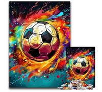 JigsawPuzzle 1000 Pieces for Adults Colorful Football Jigsaw Puzzles for Adults Adult Game Gift Family Interactive Game Brain Challenge Gift 26X38CM/10.23x14.96inch