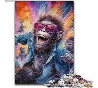 JigsawPuzzle 1000 Pieces for Adults Colorful Gorillas Jigsaw Made of cardboard,Challenging Brain Teaser for Teenagers & Families 1000pcs(26x38cm)