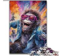 JigsawPuzzle 1000 Pieces for Adults Colorful Gorillas Jigsaw Made of Wood,Challenging Brain Teaser for Teenagers & Families 1000pcs(50x75cm)