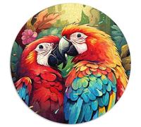 JigsawPuzzle 1000 Pieces for Adults Colorful Painting Animal Parrot 1000 Piece Round Jigsaw Puzzle Educational Toy for Teenagers, Home Office Decor 1000pcs (67.5x67.5cm)