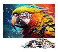 JigsawPuzzle 1000 Pieces for Adults Colorful Parrot Impossible Jigsaw Puzzles for Adults Birthday Gift Idea, Challenging Brain Teaser Game 26X38CM/10.23x14.96inch