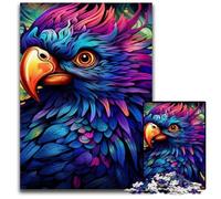 JigsawPuzzle 1000 Pieces for Adults Colorful Parrot Wooden Jigsaw Challenging DIY Brain Teaser, Perfect Family Game Or Decorative Gift 50x75CM/19.68x29.52inch
