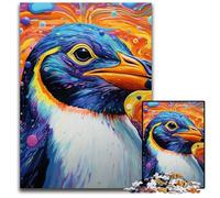 JigsawPuzzle 1000 Pieces for Adults Colorful Penguin Jigsaw Puzzles for Adults Adult Game Gift Family Interactive Game Brain Challenge Gift 26X38CM/10.23x14.96inch