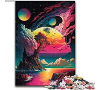 JigsawPuzzle 1000 Pieces for Adults Colorful Planet Exploding Impossible Jigsaw Puzzles for Adults size 50x75cm for Home Decor, Brain Training