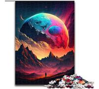JigsawPuzzle 1000 Pieces for Adults Colorful Planet Mountains cardboard Puzzles size 26x38cm for Holidays, Birthdays, And Family Game Nights