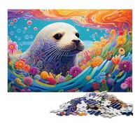JigsawPuzzle 1000 Pieces for Adults Colorful Seal Impossible Jigsaw Puzzles for Adults Birthday Gift Idea, Challenging Brain Teaser Game 26X38CM/10.23x14.96inch