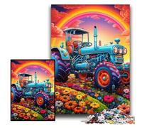 JigsawPuzzle 1000 Pieces for Adults Colorful Tractor Puzzles for Adults 26x38 cm Perfect for Family Fun on Christmas, Thanksgiving, Birthdays & Easter