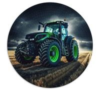 JigsawPuzzle 1000 Pieces for Adults Colorful Tractor Round Cardboard Puzzles Family Game Night,Home Decor & Brain Training Gift (Size 67.5x67.5cm)